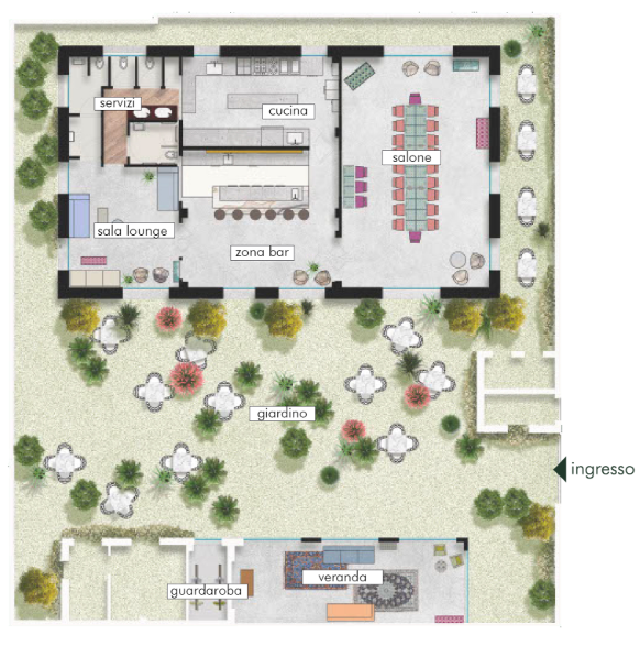 Planimetria della location